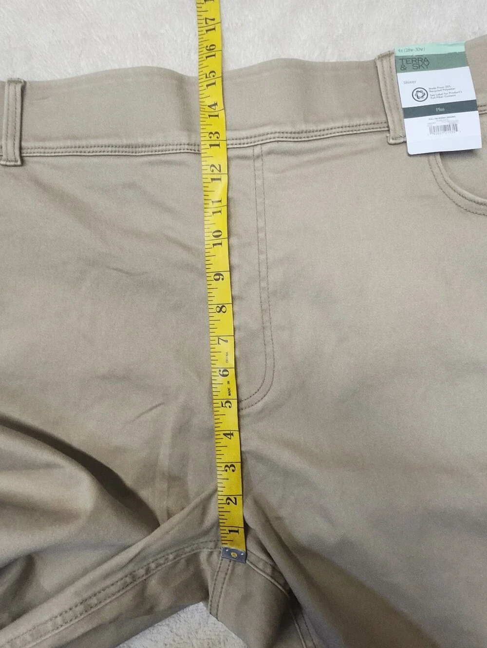 NWT Terra & Sky Women's Pull-On High-Rise Skinny Jeggings Plus Size 4X Brown - Picture 9 of 11